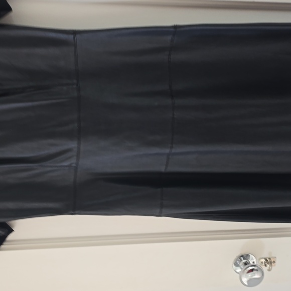 Leather-look A line dress - Picture 4 of 7